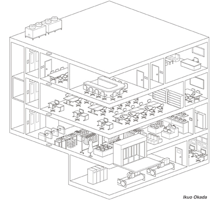 建物内部イラスト Okada Design Office